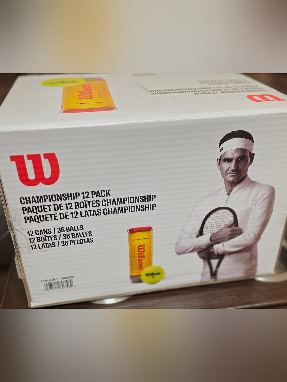 Wilson Yellow Championship Tennis Ball 12-Can Pack/ 36 Balls